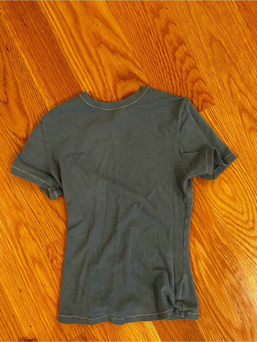 SKIMS Crew Neck Tee in Slate Blue